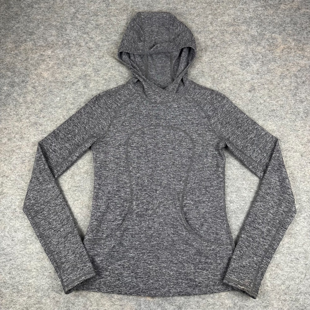Lululemon‎ On Repeat Rulu Hoodie W3BU6S Heathered Black Womens 6